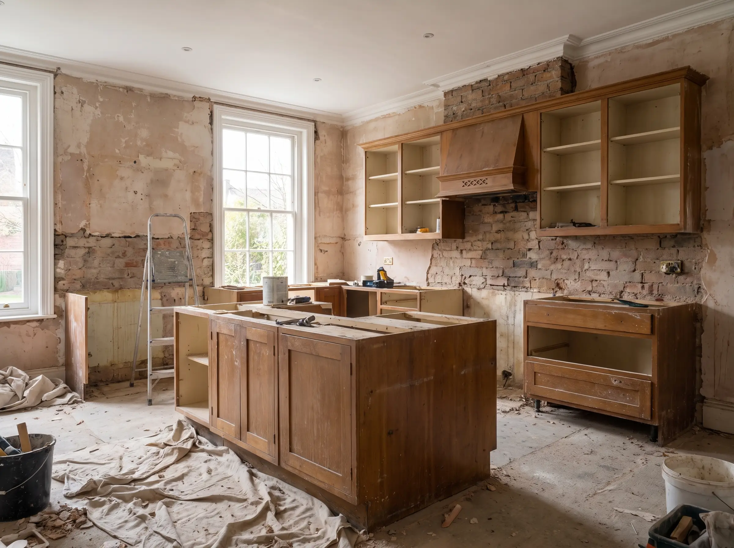 A dated kitchen before renovation